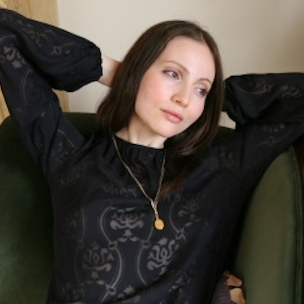 Petria devoré silk blouse